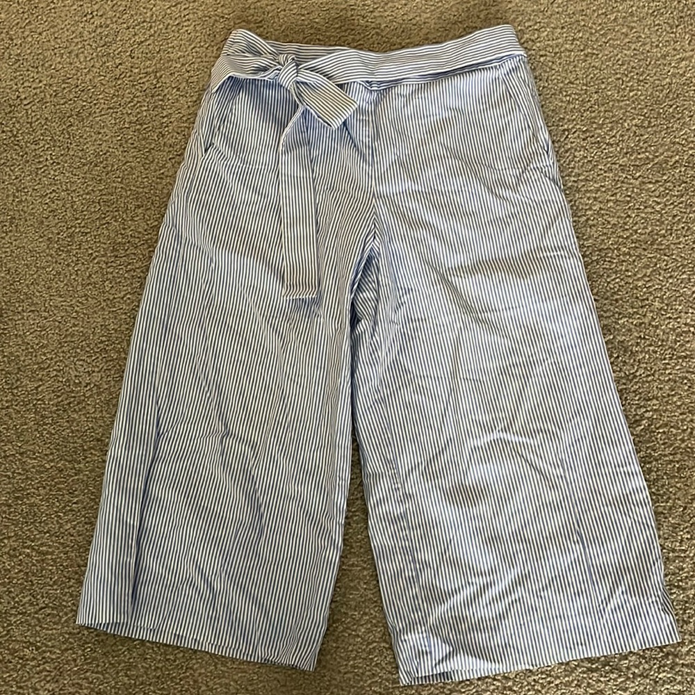 J. Crew stripe cropped pants